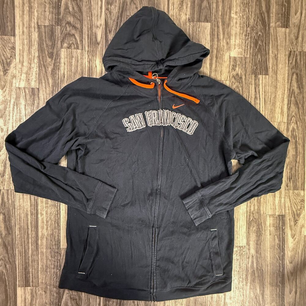 Nike San Francisco Full-Zip Hoodie Team Apparel Black Orange XL